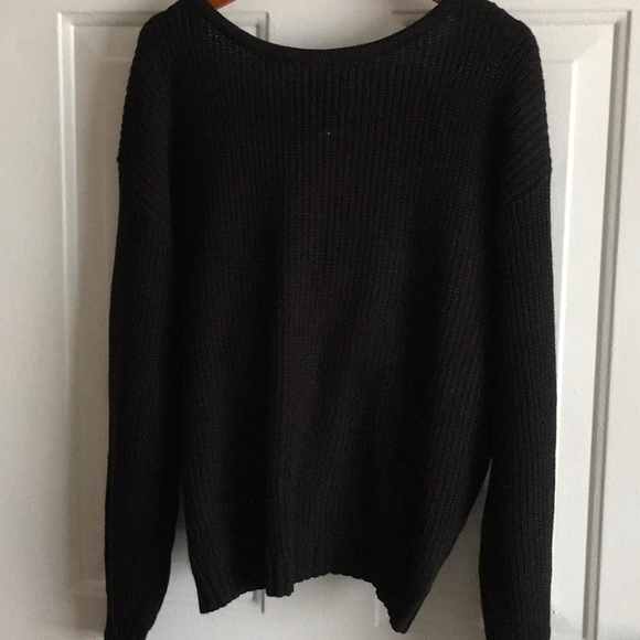 NEW Pearls Chain Twist Back Drop Shoulder Sweater 102 - Picture 3 of 3